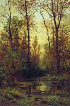 Gehölz Werke - Wald Herbst klassische Landschaft Ivan Ivanovich Bäume